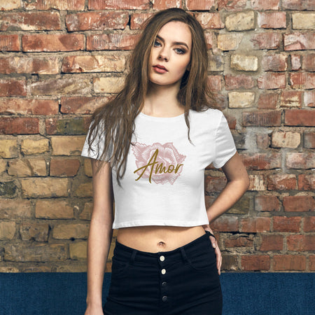Amor Women's Crop Tee - Celebrate Your Style