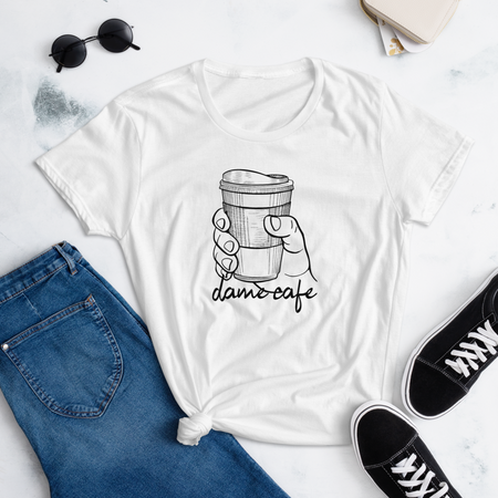 Dame Cafe Women's Short Sleeve T-Shirt - LatinX Coffee Lover Tee