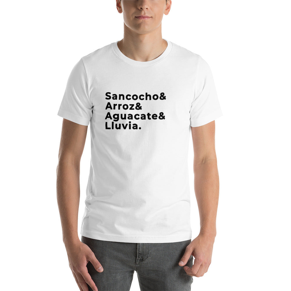 Sancocho Arroz Aguacate Lluvia | Latinx T-Shirt - Great Latin Clothing